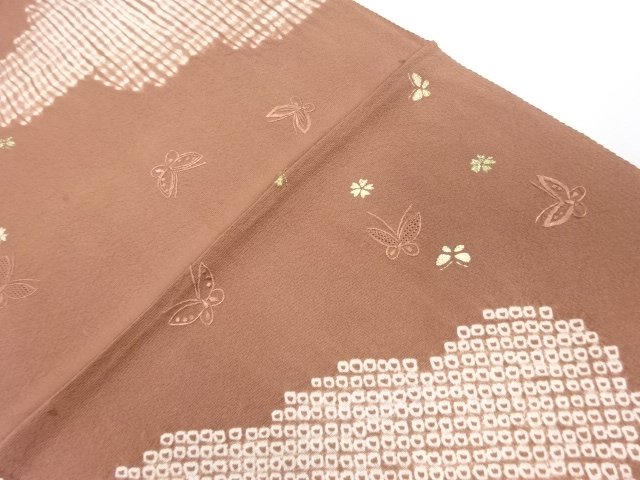  大特価品　未使用品　正絹　丹後ちりめん　汕頭蘇州刺繍　絞り　帯揚げ